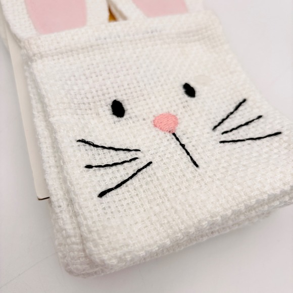 Isaac Mizrahi New York Set of 4 Bunny Utensil Holders Easter Tableware - Picture 3 of 4